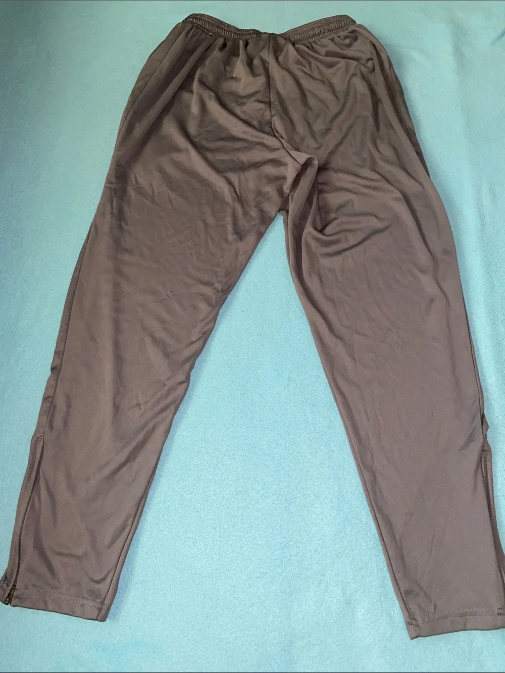 NIKE gray dry fit pull on neon green swoosh ankle zippers pockets NEW size XL